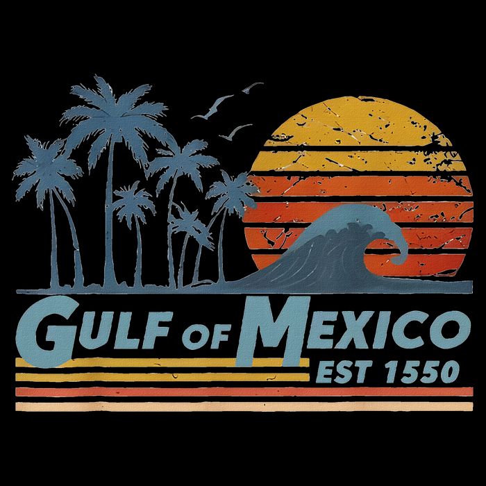 Gulf Of Mexico Since 1550 Retro Vintage Beach Visor
