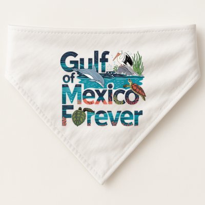 Gulf Of Mexico Forever Marine Wildlife Ocean Conservation USA-Made Doggie Bandana