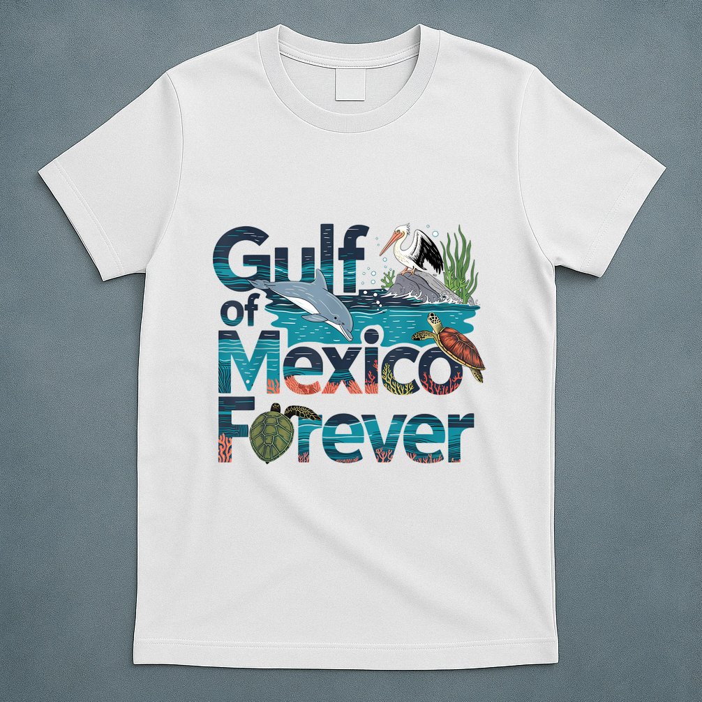 Gulf Of Mexico Forever Marine Wildlife Ocean Conservation T-Shirt