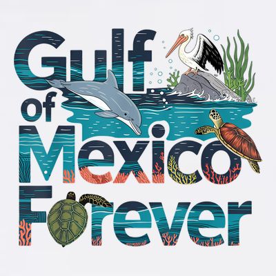 Gulf Of Mexico Forever Marine Wildlife Ocean Conservation T-Shirt