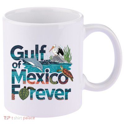 Gulf Of Mexico Forever Marine Wildlife Ocean Conservation 11oz C Handle Ceramic Mug
