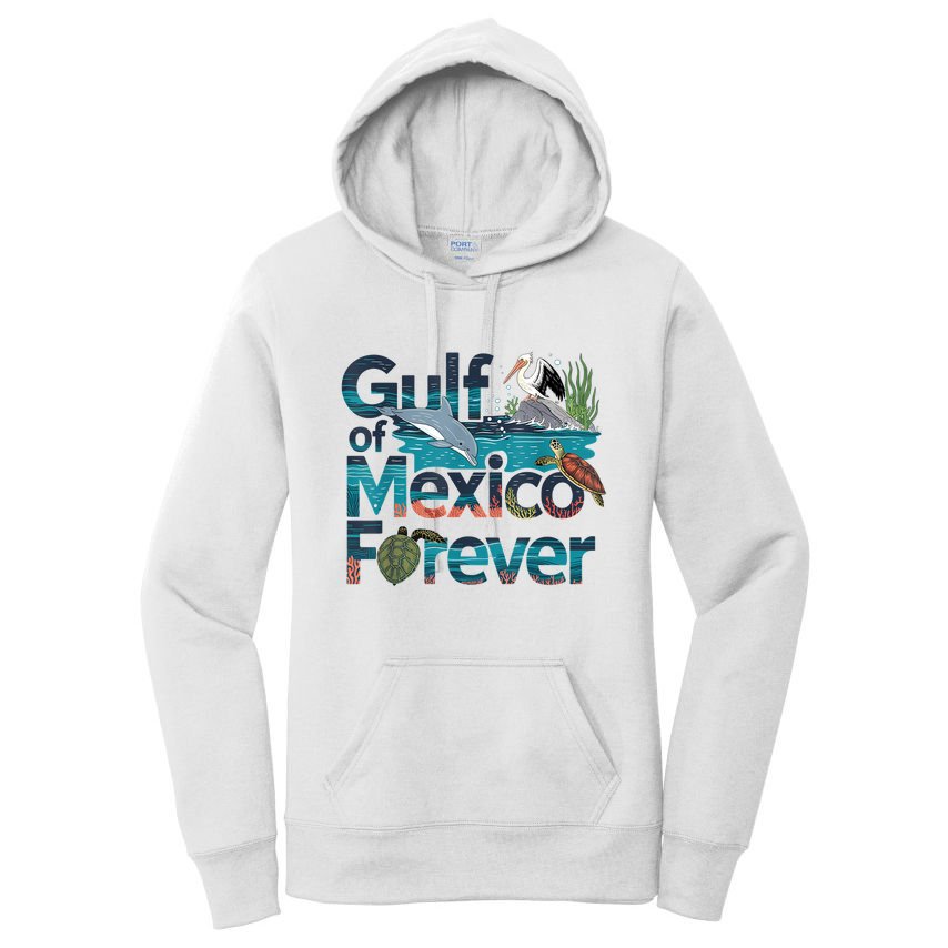 Gulf Of Mexico Forever Marine Wildlife Ocean Conservation Women's Pullover Hoodie