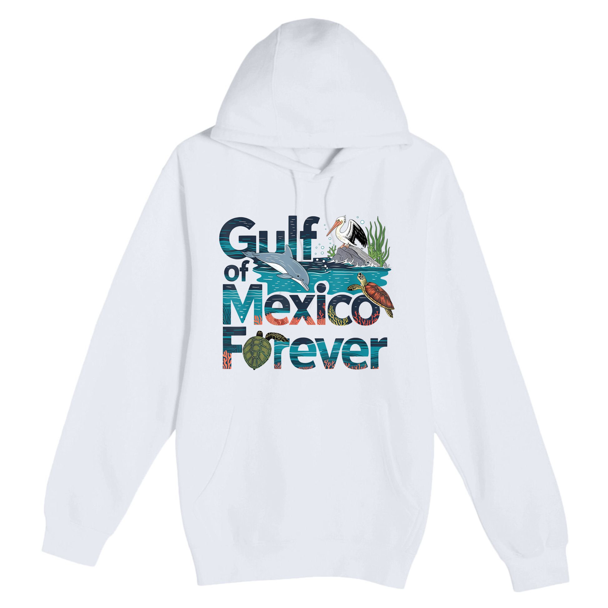 Gulf Of Mexico Forever Marine Wildlife Ocean Conservation Premium Pullover Hoodie