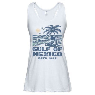 Gulf Of Mexico 1672 Vintage Beach Ladies Essential Flowy Tank