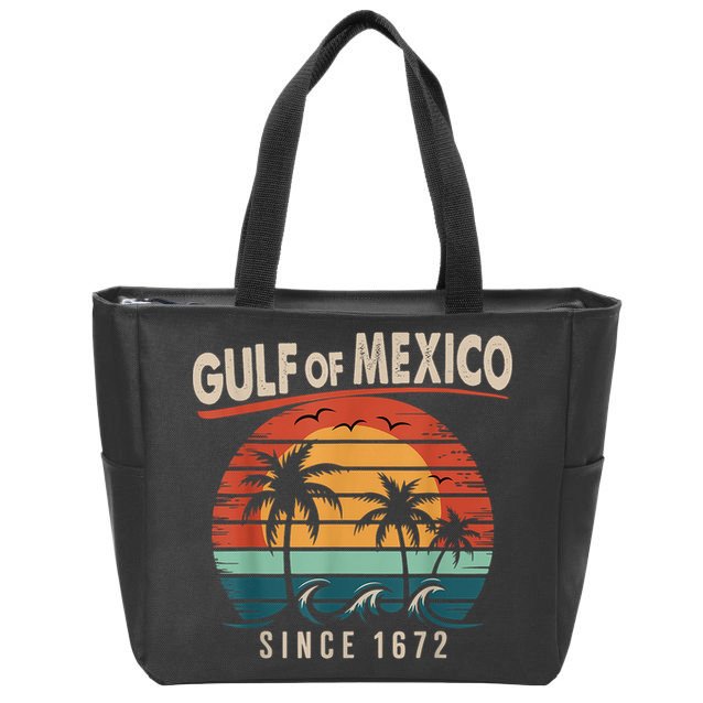 Gulf Of Mexico Vintage Gulf Of Mexico Since 1672 Zip Tote Bag