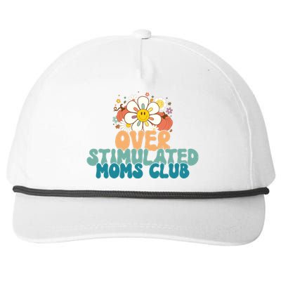 Groovy Overstimulated Moms Club Funny Trendy Mom Snapback Five-Panel Rope Hat