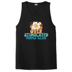 Groovy Overstimulated Moms Club Funny Trendy Mom PosiCharge Competitor Tank