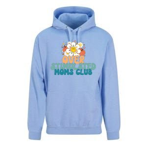 Groovy Overstimulated Moms Club Funny Trendy Mom Unisex Surf Hoodie