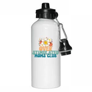 Groovy Overstimulated Moms Club Funny Trendy Mom Aluminum Water Bottle 