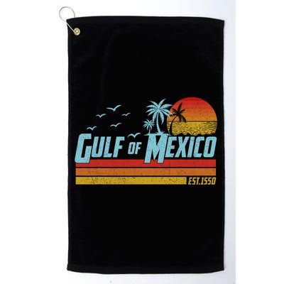 Gulf Of Mexico Est 1550 Retro Vintage Beach Golf Towel