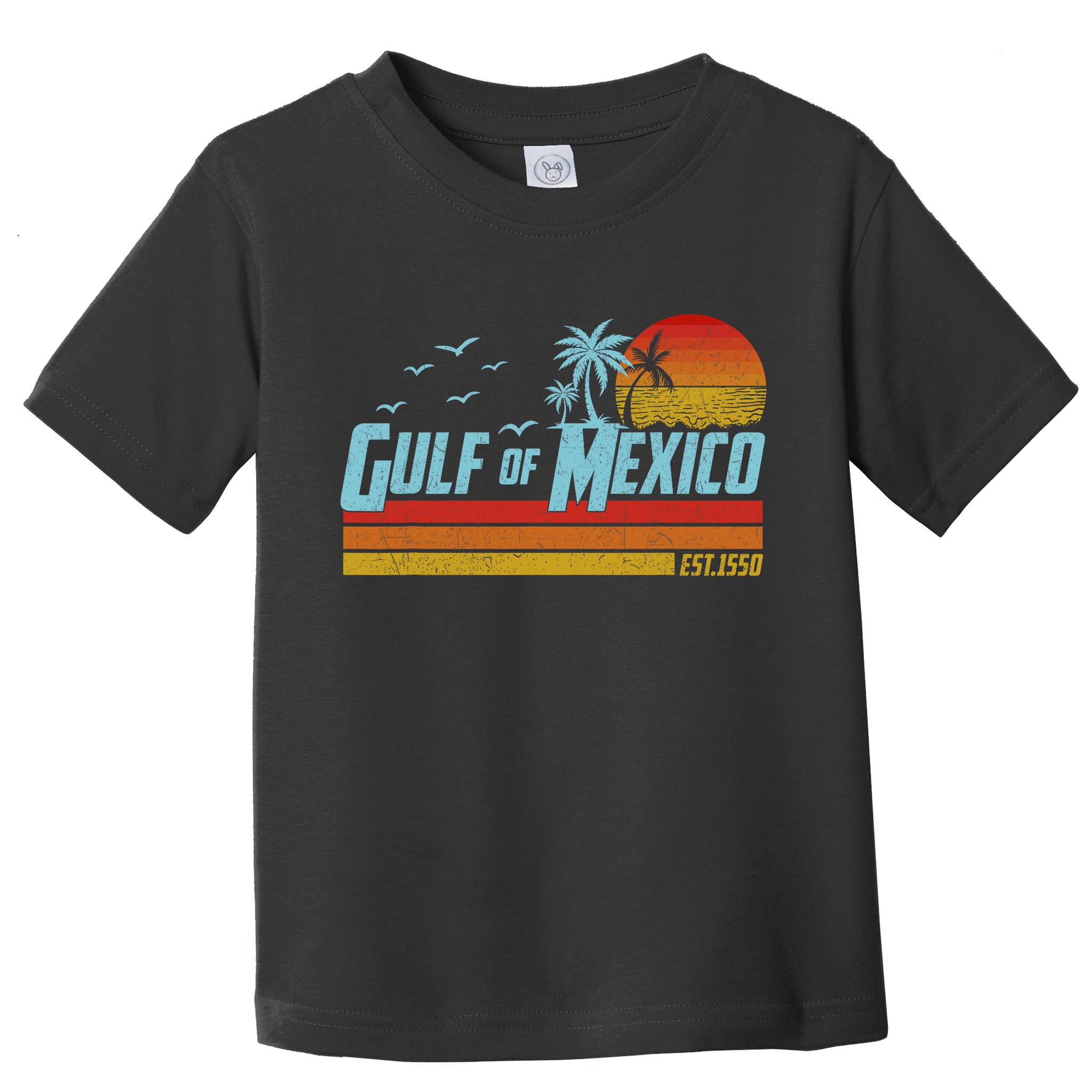 Gulf Of Mexico Est 1550 Retro Vintage Beach Toddler T-Shirt
