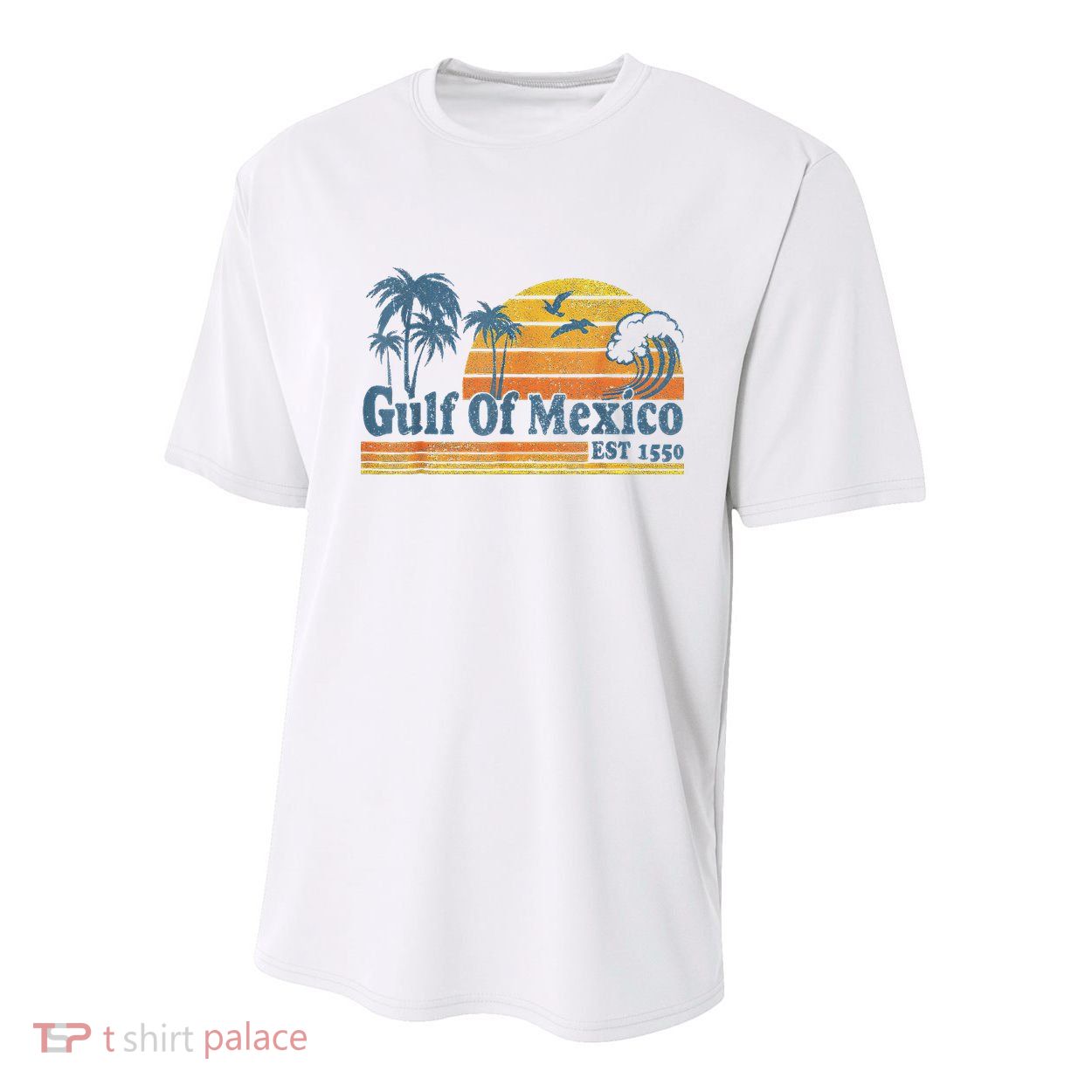 Gulf Of Mexico Est 1550 Retro Vintage Beach Gulf Of Mexico Youth Performance Sprint T-Shirt