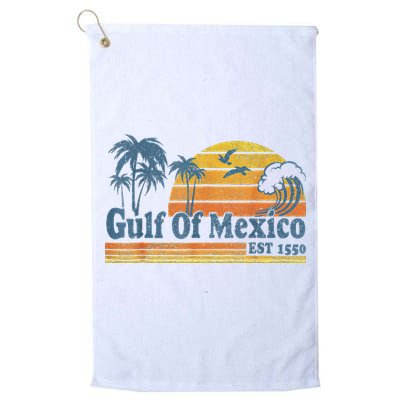 Gulf Of Mexico Est 1550 Retro Vintage Beach Gulf Of Mexico Golf Towel