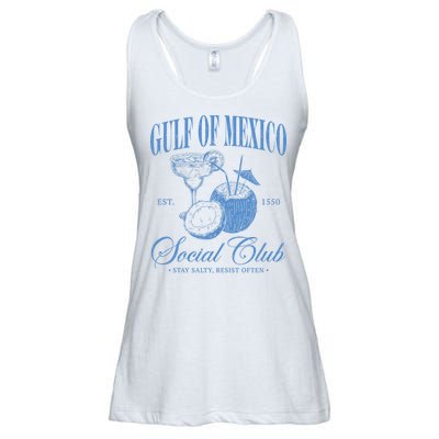 Gulf Of Mexico Vintage Gulf Of Mexico Social Club Est 1550 Ladies Essential Flowy Tank