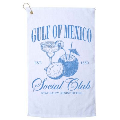 Gulf Of Mexico Vintage Gulf Of Mexico Social Club Est 1550 Golf Towel