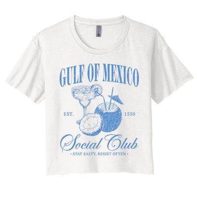 Gulf Of Mexico Vintage Gulf Of Mexico Social Club Est 1550 Crop Top