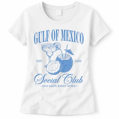 Gulf Of Mexico Vintage Gulf Of Mexico Social Club Est 1550 Womens T-Shirt