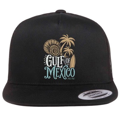 Gulf Of Mexico Gift Flag Beach Golfo De Mexico .Png Flatbill Hat