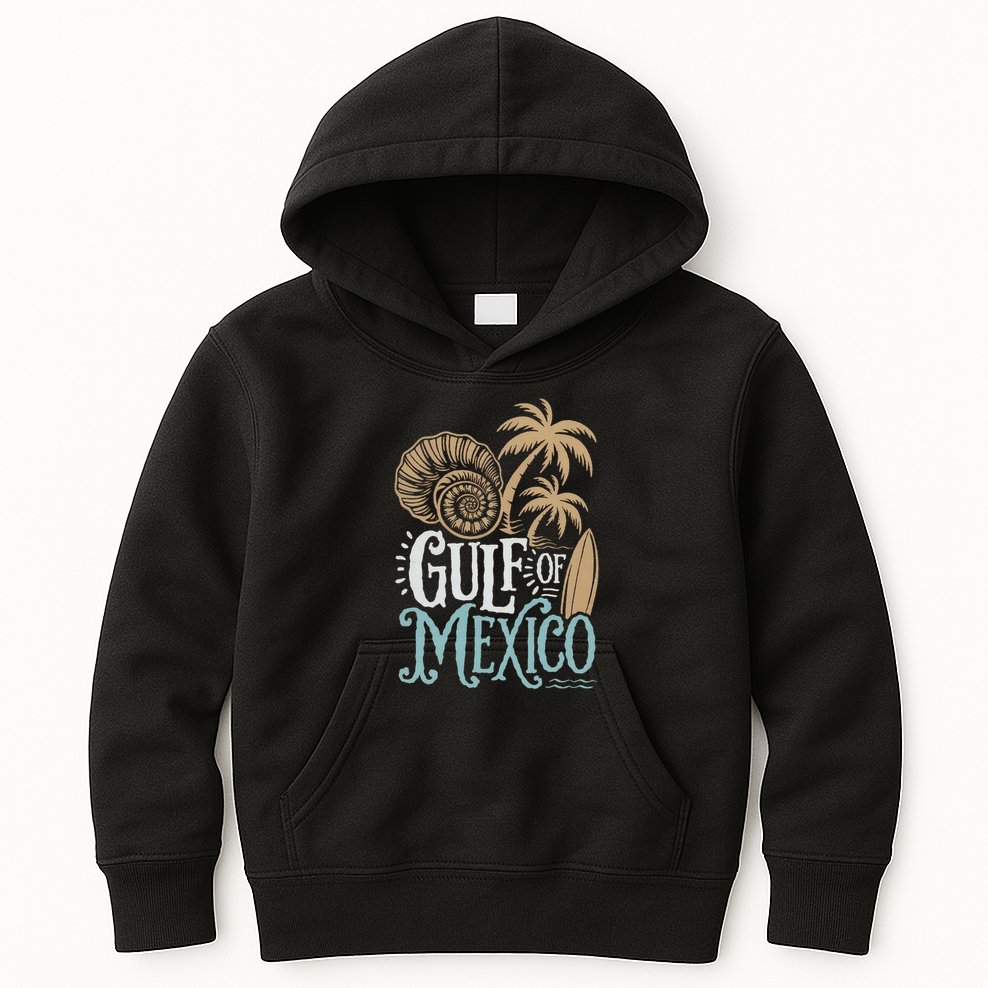 Gulf Of Mexico Gift Flag Beach Golfo De Mexico .Png Kids Hoodie
