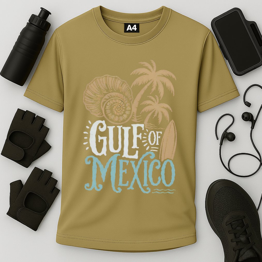 Gulf Of Mexico Gift Flag Beach Golfo De Mexico .Png Cooling Performance Crew T-Shirt