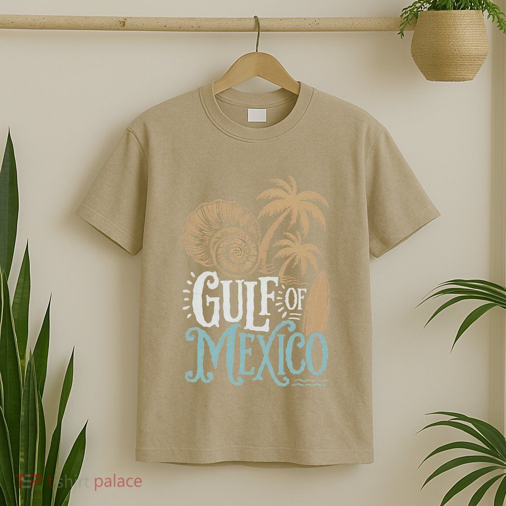 Gulf Of Mexico Gift Flag Beach Golfo De Mexico .Png T-Shirt