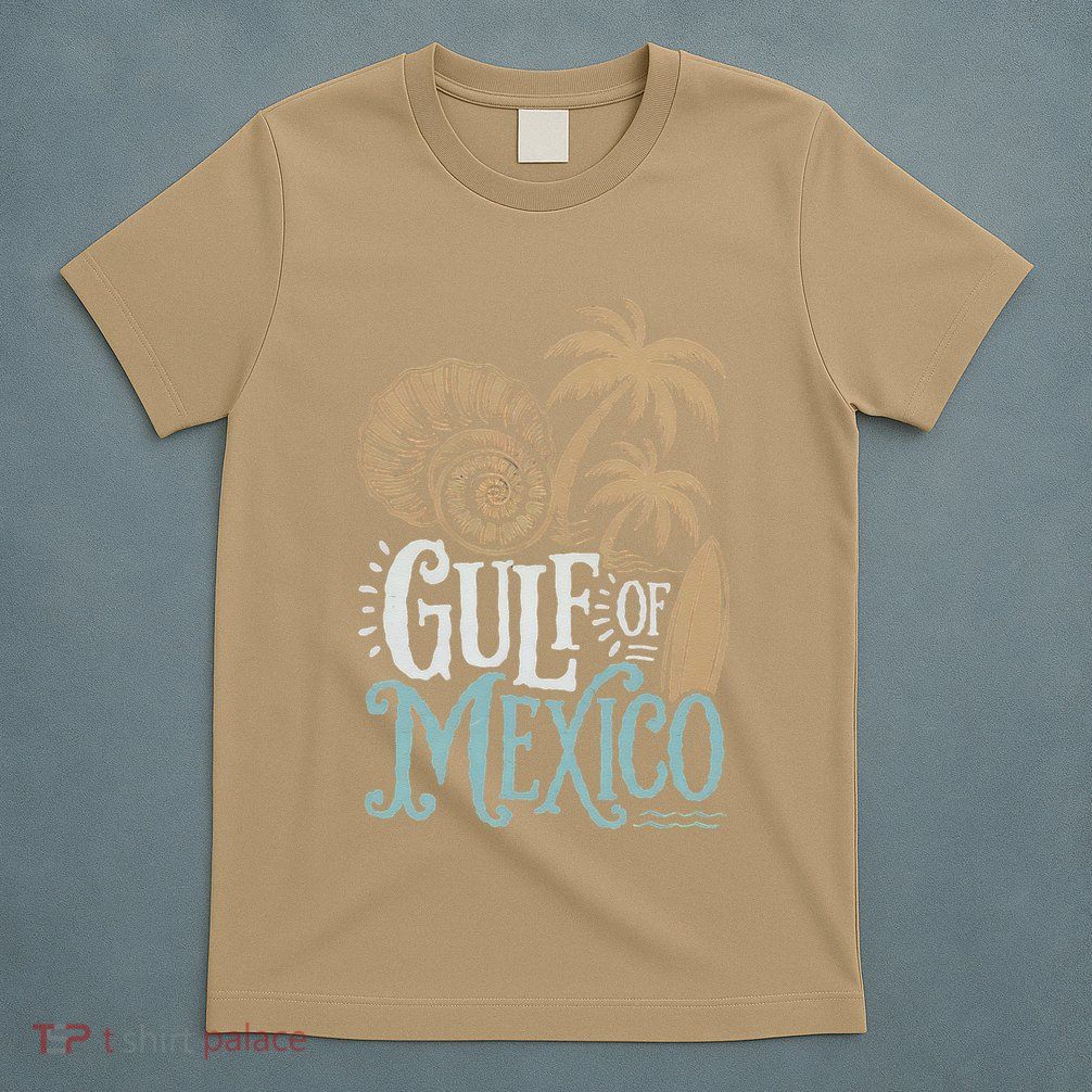 Gulf Of Mexico Gift Flag Beach Golfo De Mexico .Png T-Shirt
