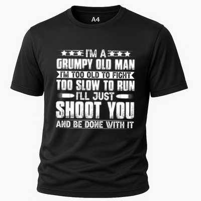 Grumpy Old Man Humorous Statement Cooling Performance Crew T-Shirt