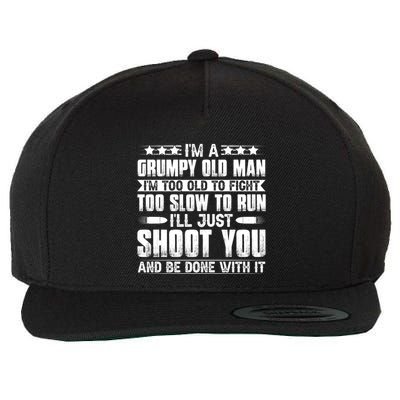 Grumpy Old Man Humorous Statement Wool Snapback Cap