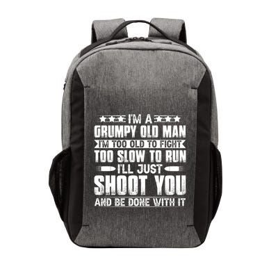 Grumpy Old Man Humorous Statement Vector Backpack