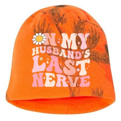 Groovy On My Husband's Last Nerve Women Mother's Day Wife Kati - Camo Knit Beanie