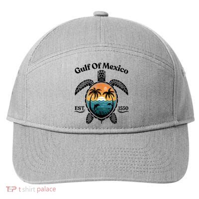 Gulf Of Mexico Turtle Est 1550 Gulf Of Mexico 7-Panel Snapback Hat