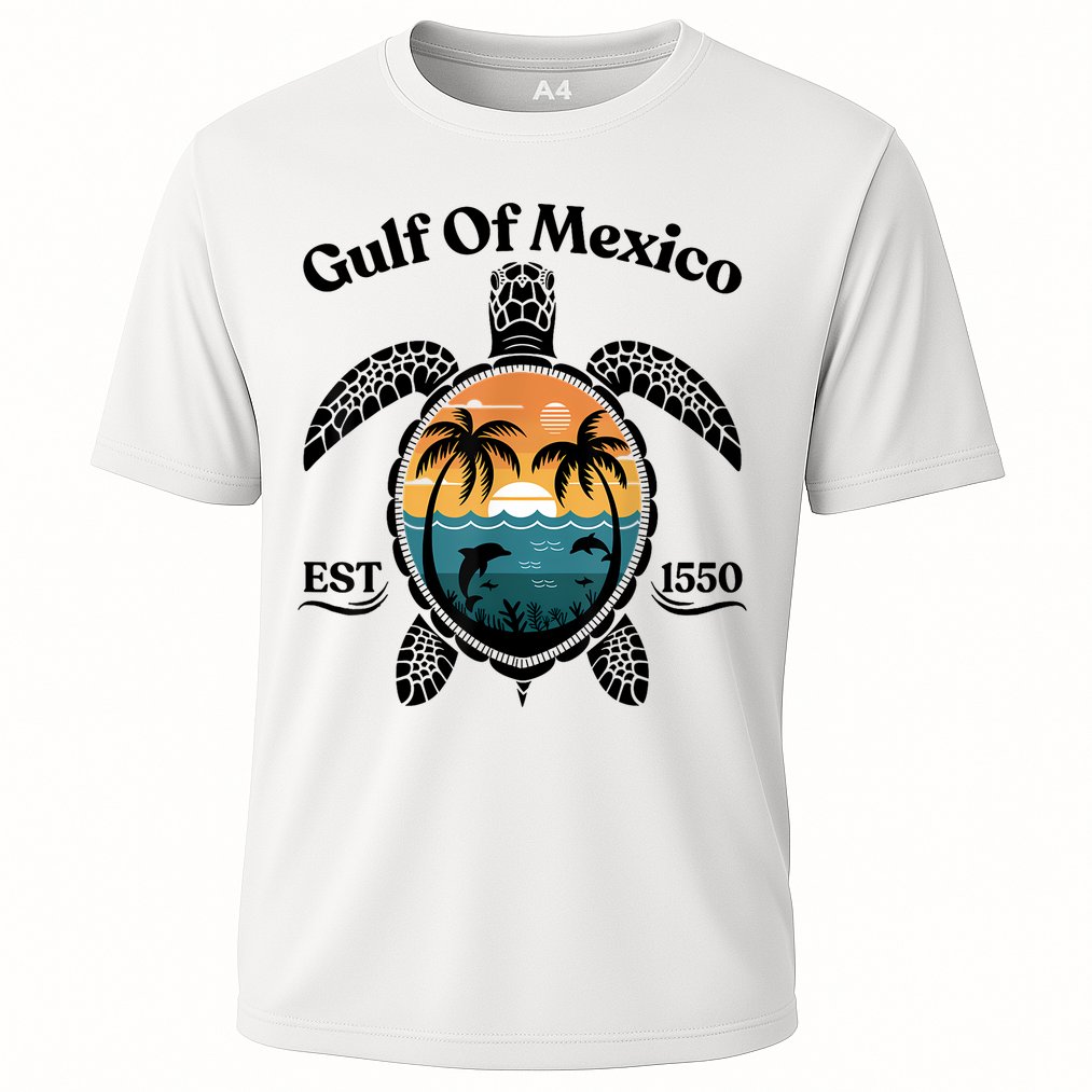 Gulf Of Mexico Turtle Est 1550 Gulf Of Mexico Cooling Performance Crew T-Shirt