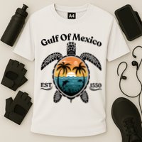 Gulf Of Mexico Turtle Est 1550 Gulf Of Mexico Cooling Performance Crew T-Shirt