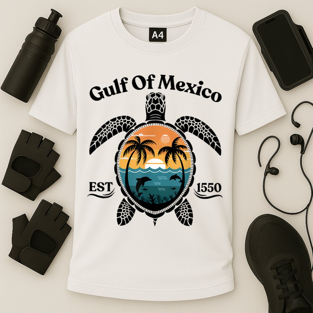 Gulf Of Mexico Turtle Est 1550 Gulf Of Mexico Cooling Performance Crew T-Shirt