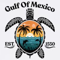 Gulf Of Mexico Turtle Est 1550 Gulf Of Mexico Poster