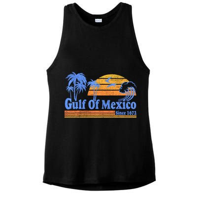Gulf Of Mexico Since 1672 Retro Vintage Beach Ladies PosiCharge Tri-Blend Wicking Tank