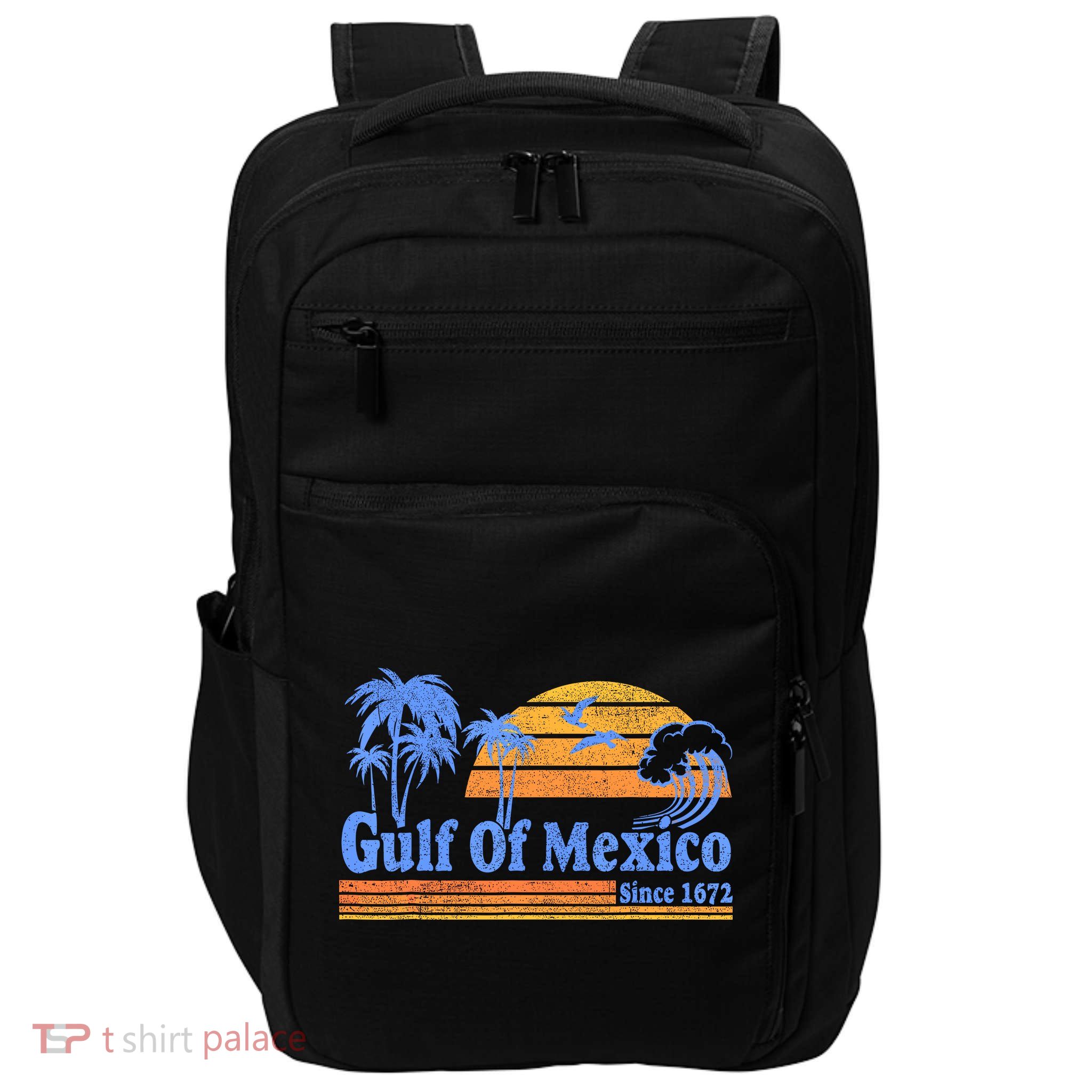 Gulf Of Mexico Since 1672 Retro Vintage Beach Impact Tech Backpack