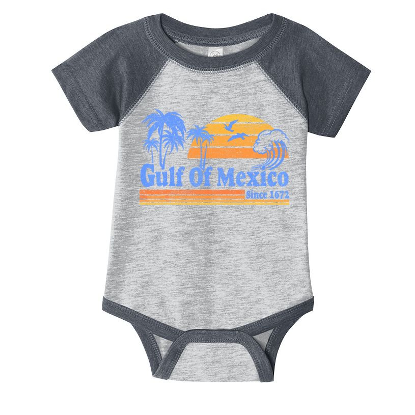 Gulf Of Mexico Since 1672 Retro Vintage Beach Infant Baby Jersey Bodysuit