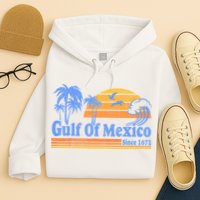 Gulf Of Mexico Since 1672 Retro Vintage Beach Hoodie