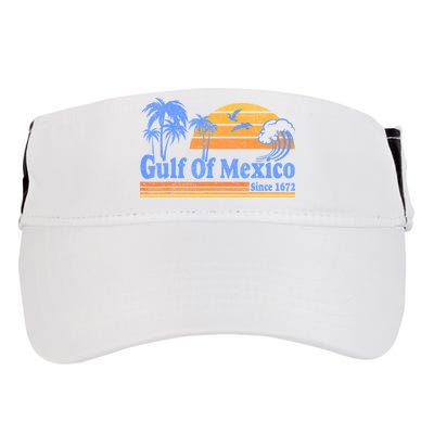 Gulf Of Mexico Since 1672 Retro Vintage Beach Adult Drive Performance Visor