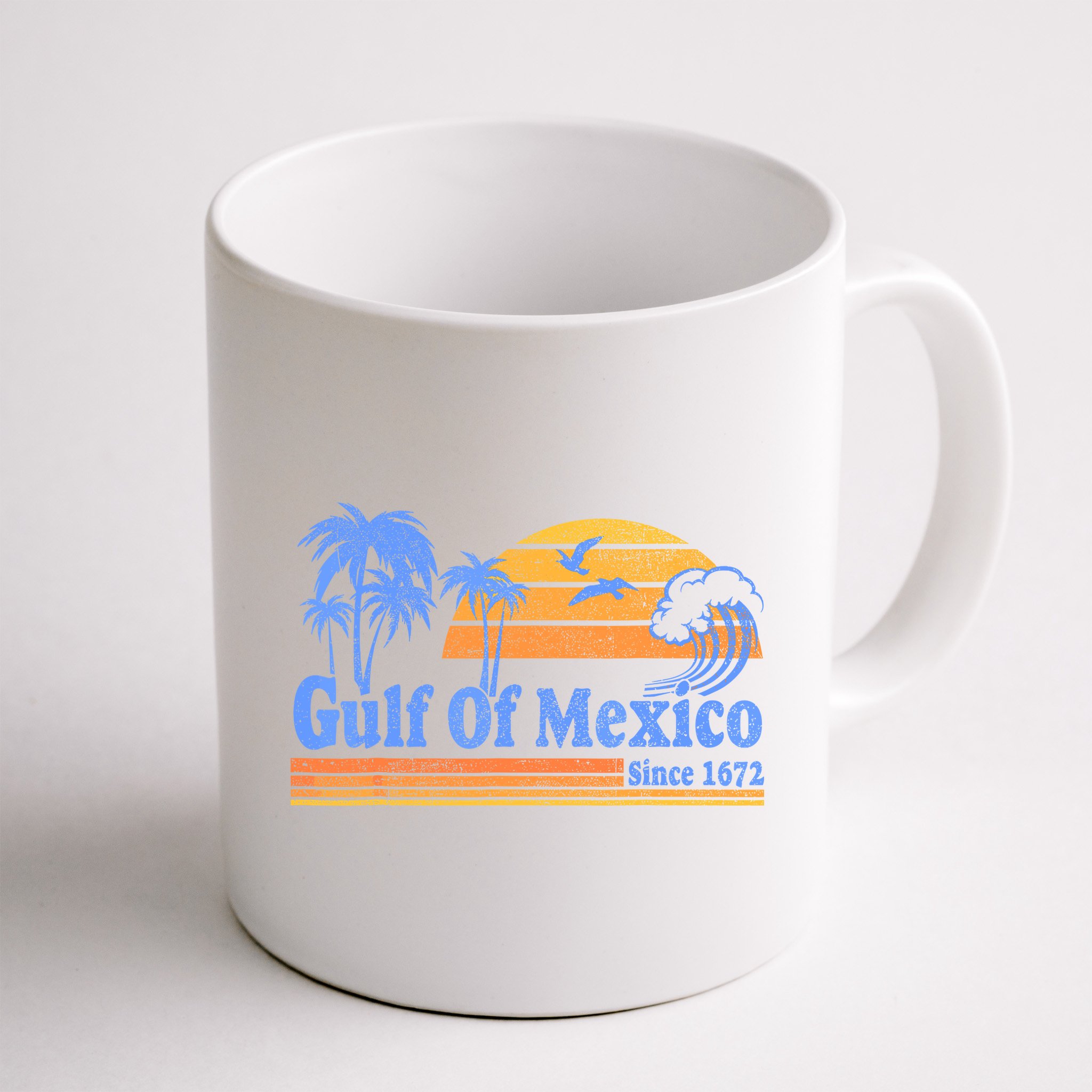 Gulf Of Mexico Since 1672 Retro Vintage Beach Mug