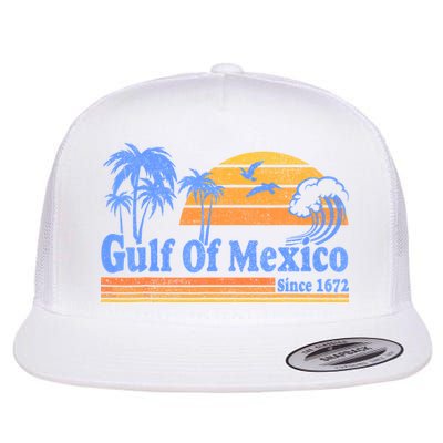 Gulf Of Mexico Since 1672 Retro Vintage Beach Flatbill Hat