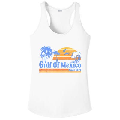 Gulf Of Mexico Since 1672 Retro Vintage Beach Ladies PosiCharge Competitor Racerback Tank