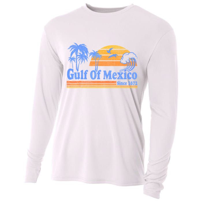 Gulf Of Mexico Since 1672 Retro Vintage Beach Cooling Performance Long Sleeve Crew