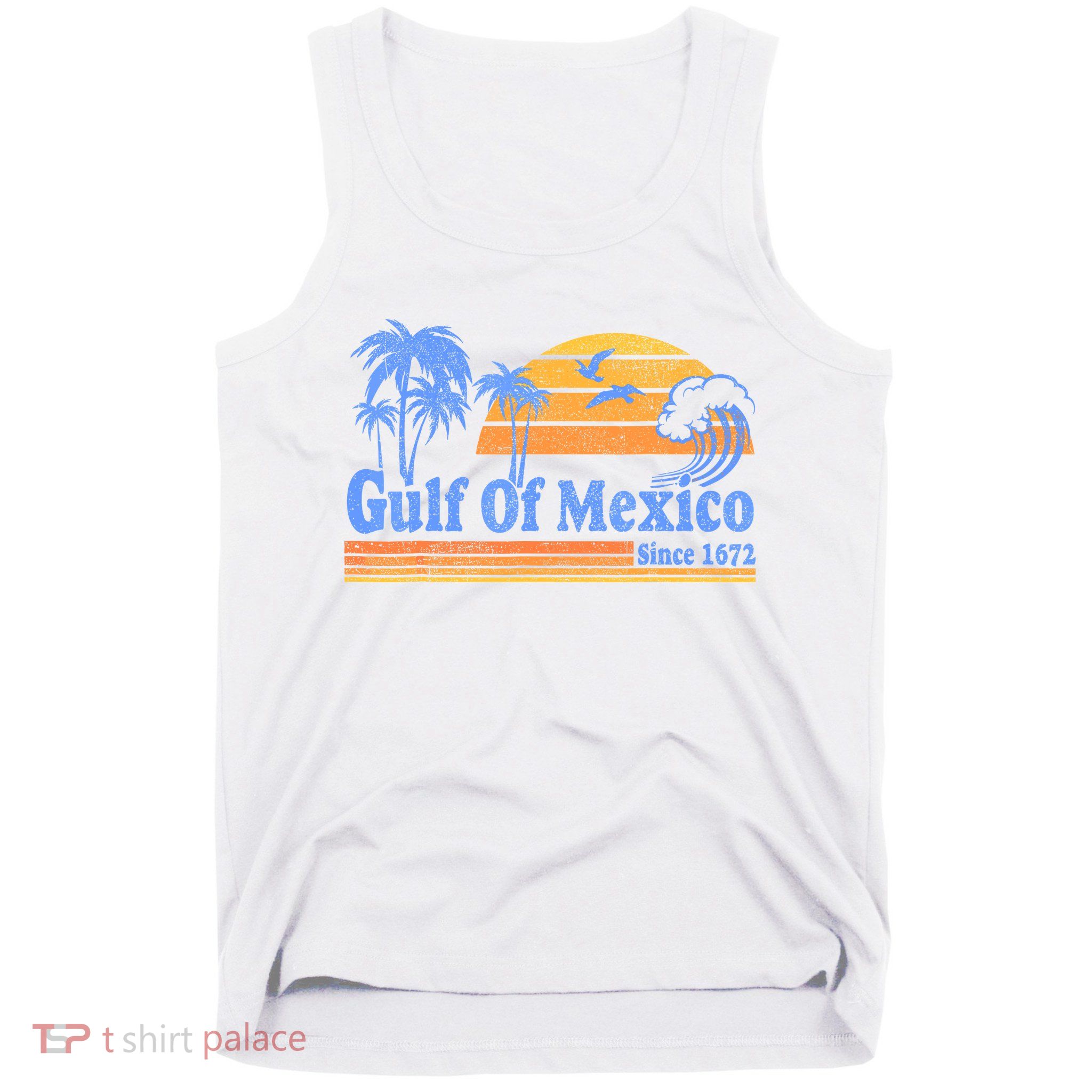 Gulf Of Mexico Since 1672 Retro Vintage Beach Tank Top