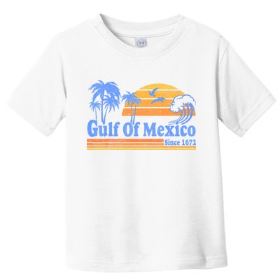 Gulf Of Mexico Since 1672 Retro Vintage Beach Toddler T-Shirt
