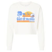 Gulf Of Mexico Since 1672 Retro Vintage Beach Cropped Pullover Crew