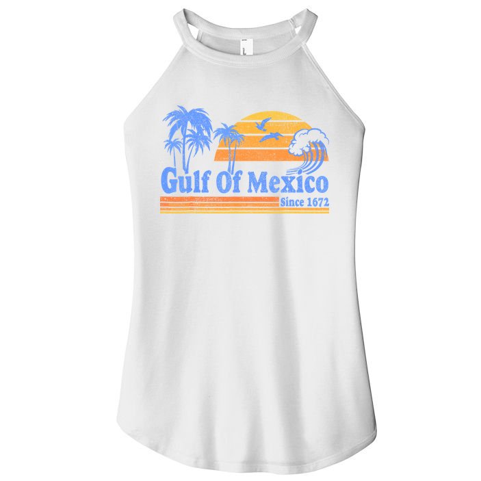 Gulf Of Mexico Since 1672 Retro Vintage Beach Women's Perfect Tri Rocker Tank
