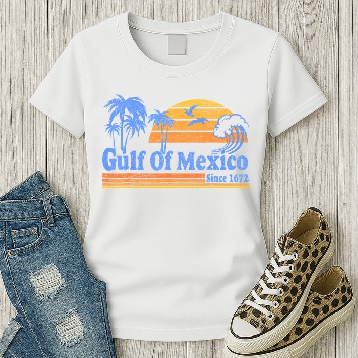 Gulf Of Mexico Since 1672 Retro Vintage Beach Womens T-Shirt
