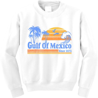 Gulf Of Mexico Since 1672 Retro Vintage Beach Kids Sweatshirt